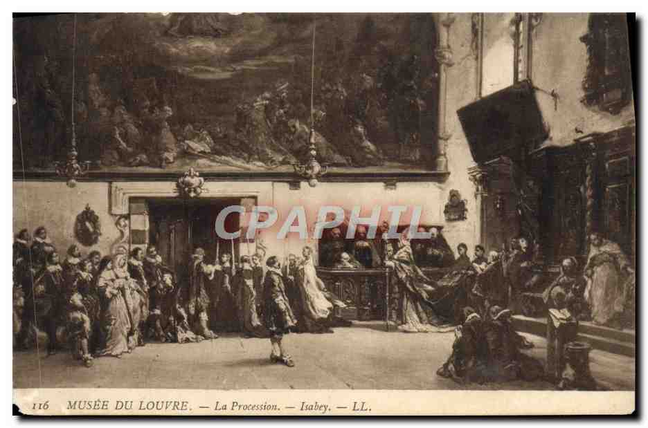 CPA Russel La Petite Fille aux Cerises Paris Musee du Louvre