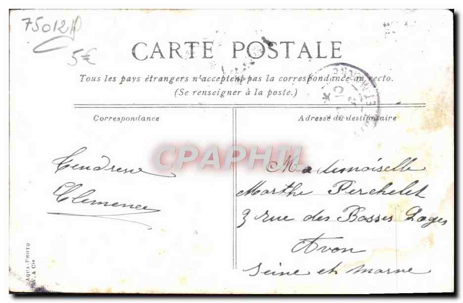 CPA Paris Eglise St Etienne du Mont  — Rückseite