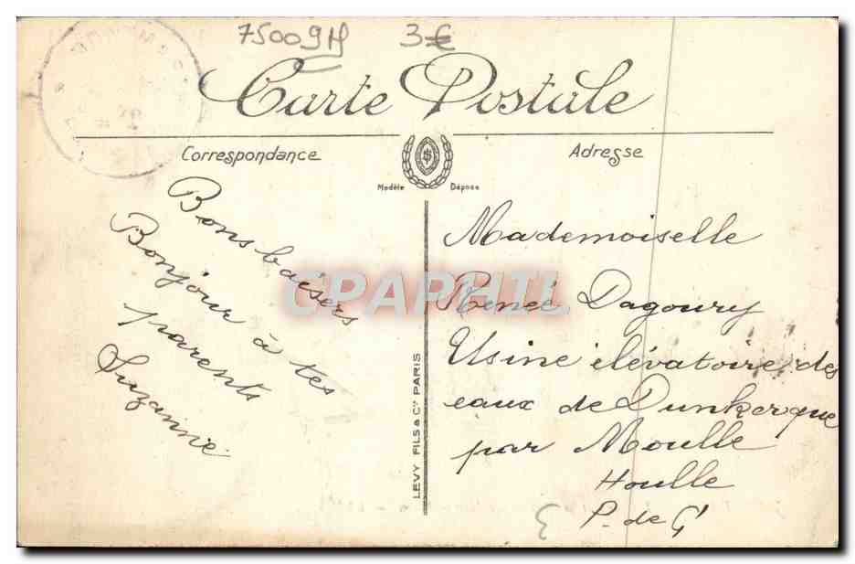 CPA Paris L'Opera et la Station du Metropolitain Metro — Rückseite