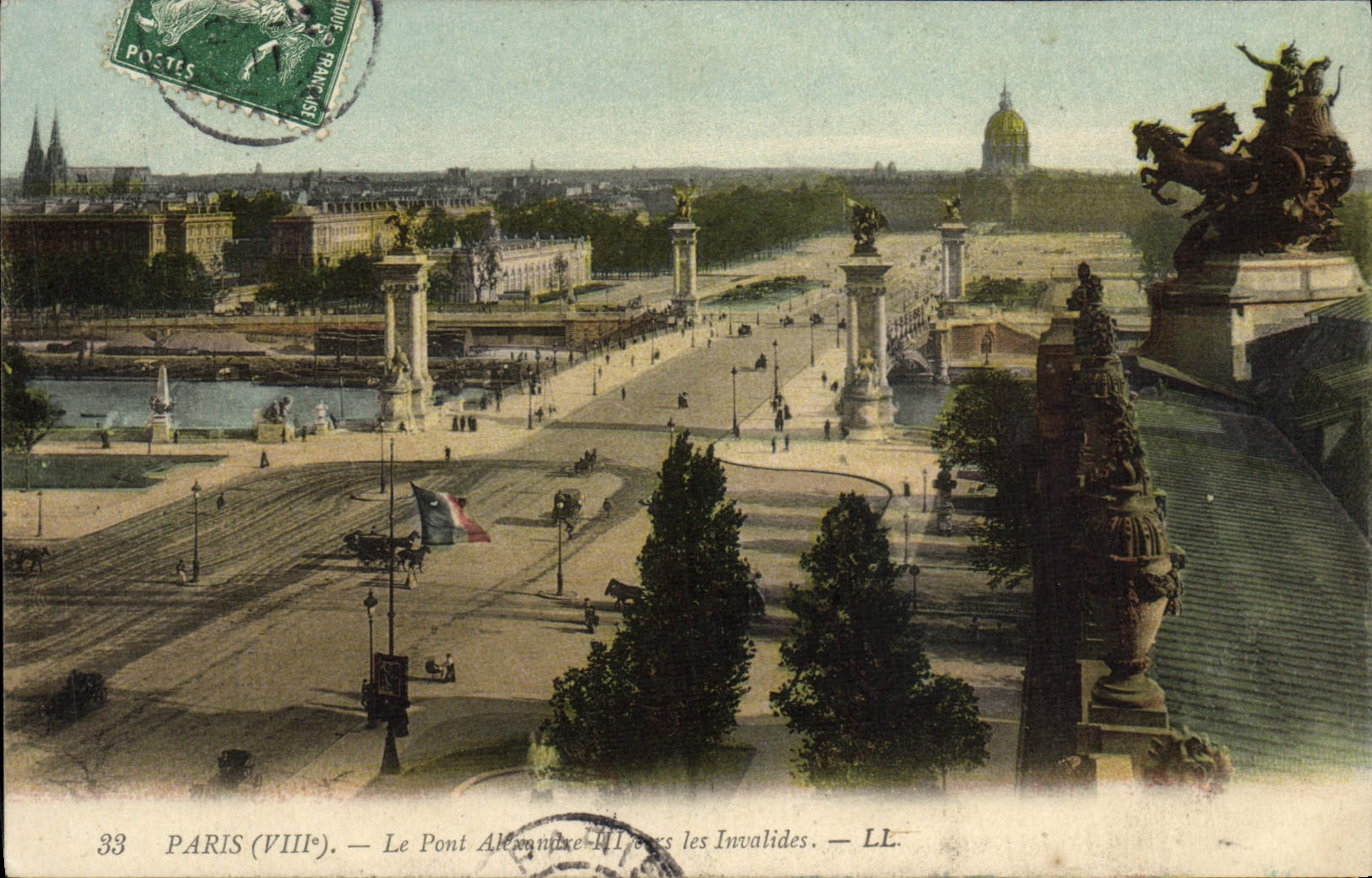 CPA Paris Le Pont Alexandre III vers les Invalides