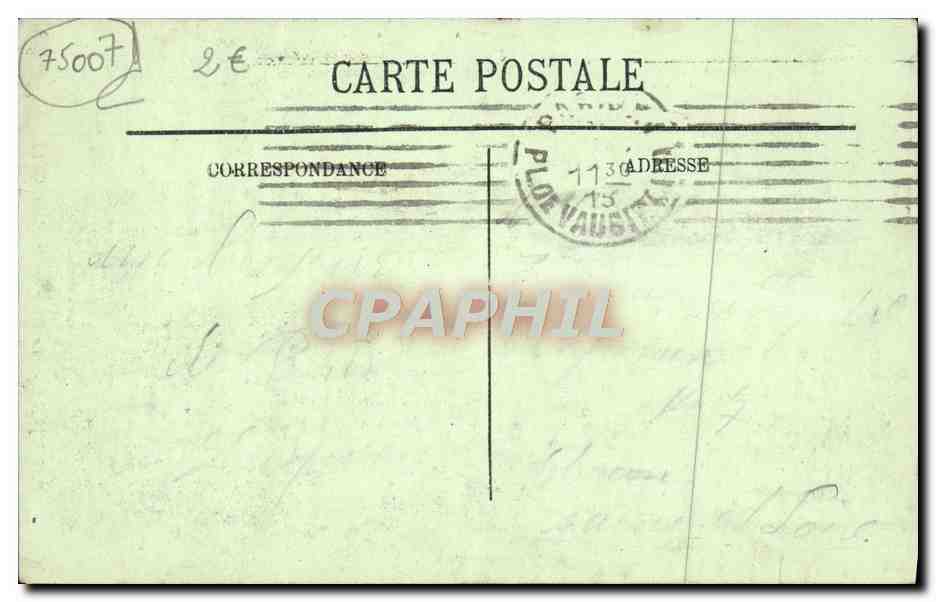 CPA Paris Le Dome des Invalides — Rückseite