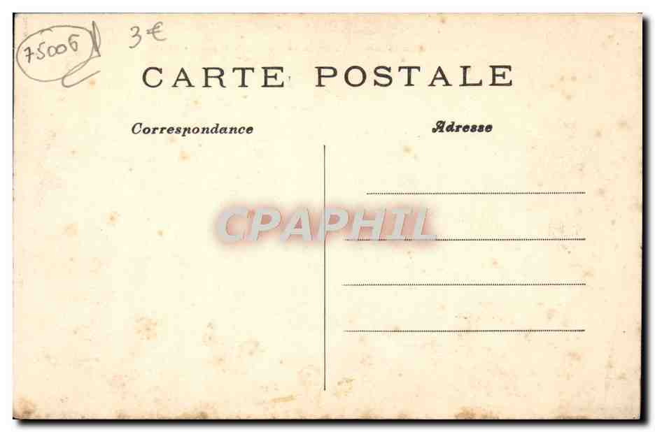 CPA Paris Jardin du Luxembourg Le Senat Lion — Verso