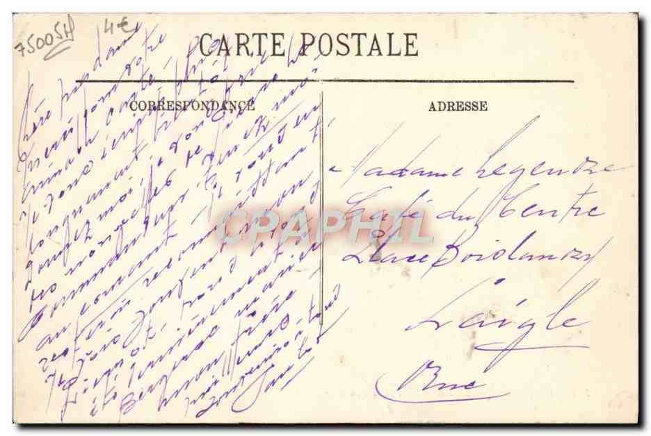 CPA Paris La Rue Soufflot et le Pantheon — Rückseite
