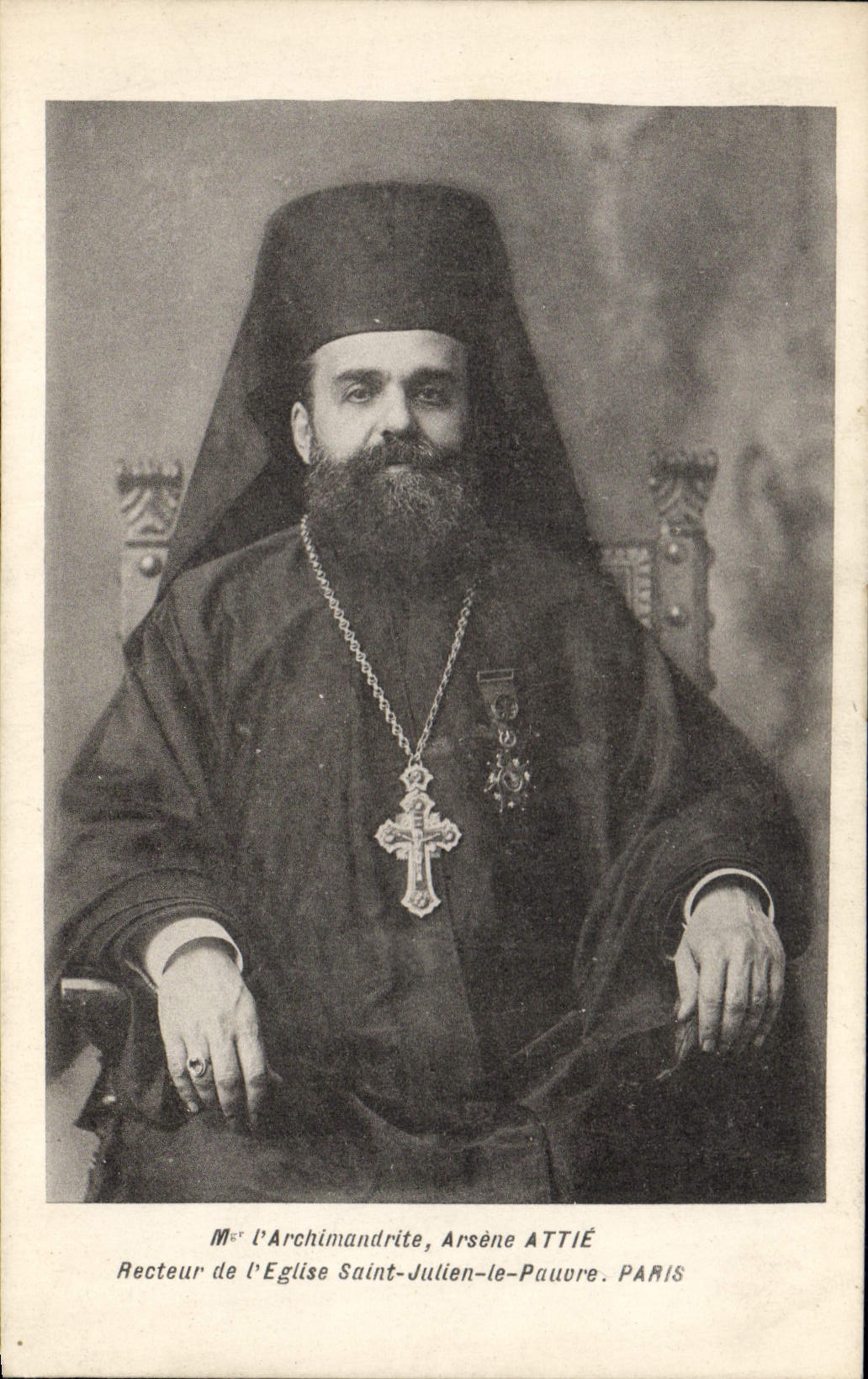 M. l'Archimandrite Arsène Attié — Recteur de l'Église Saint-Julien-le-Pauvre, Paris
