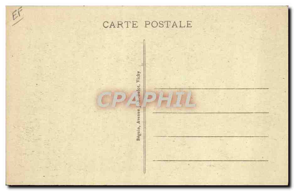 Intérieur de la Pastillerie — Société Centrale, 4, Place de la Source-de-l'Hôpital, VICHY — éditeur Ideal — Verso
