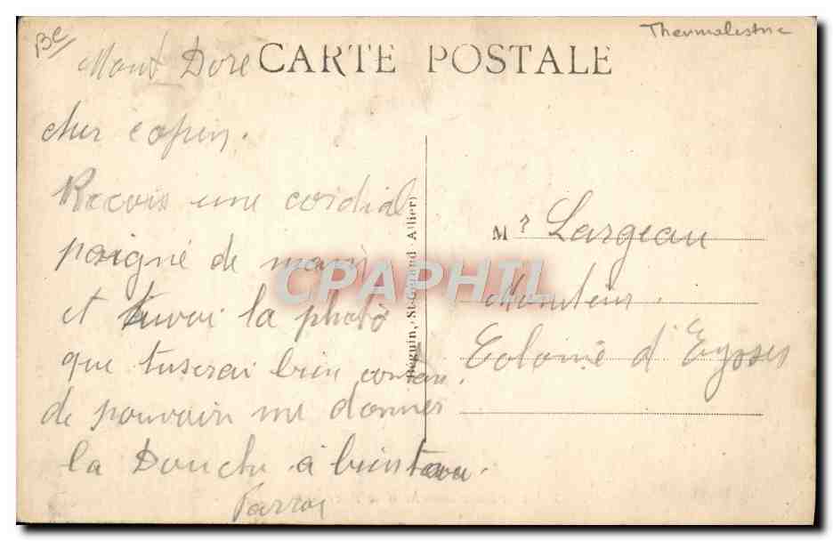 La Grande Douche aux Thermes — Éditeur Ideal, n° 35 — Verso