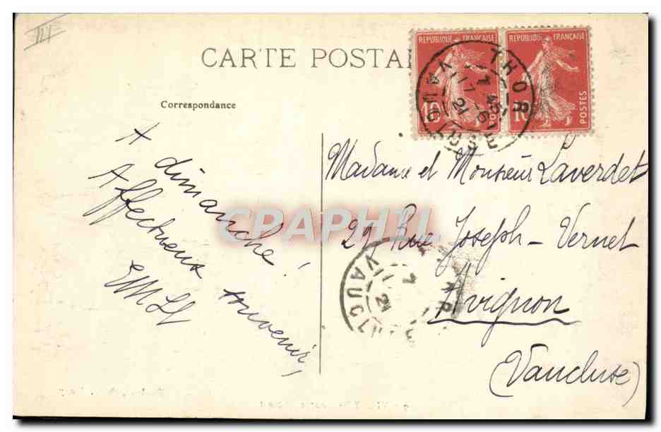 CPA Thermalisme Vichy Source Chomel — Rückseite