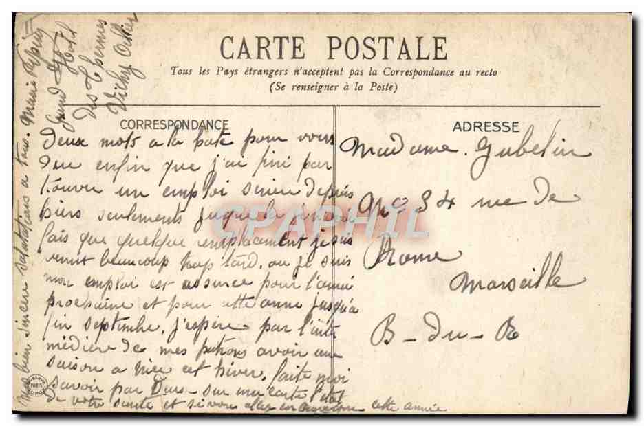 CPA Thermalisme Vichy Source des Celestins — Rückseite
