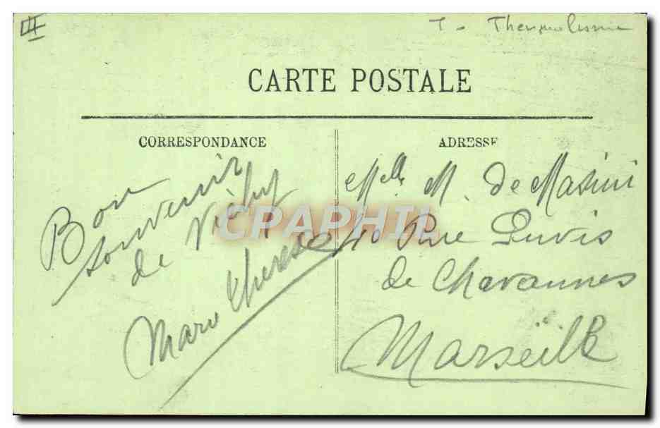 CPA Thermalisme Belle Rive sur Allier La source intermittente — Rückseite