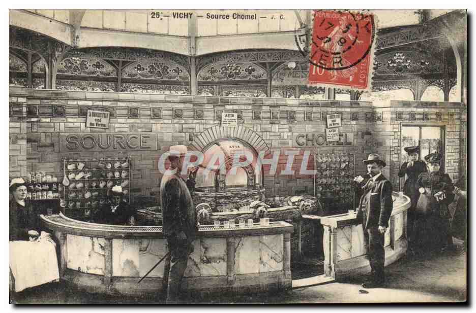 CPA Thermalisme Vichy Source Chomel