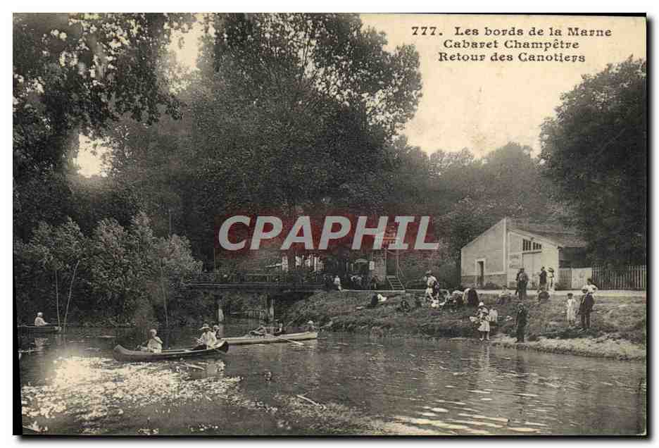 Les bords de la Marne — Retour des Canotiers — J. A. phot-édit. Vincennes, n° 777