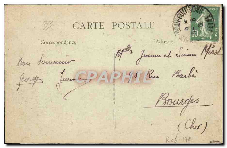 Asnières — Équipe du « Rowing-Club » au Pont d'Asnières — B.F.O. — Verso