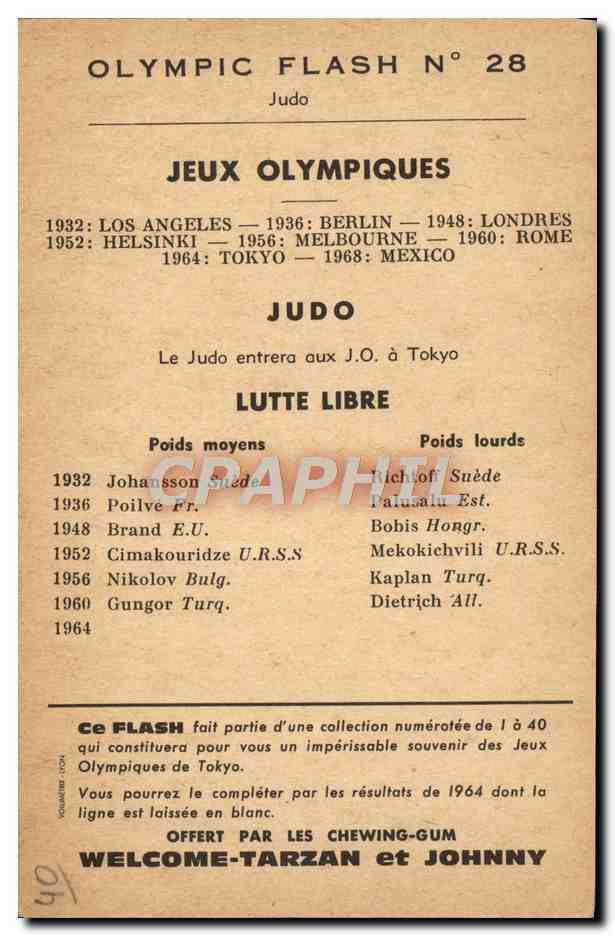 Judo — Jeux Olympiques — Olympic Flash N° 28 — Reverso