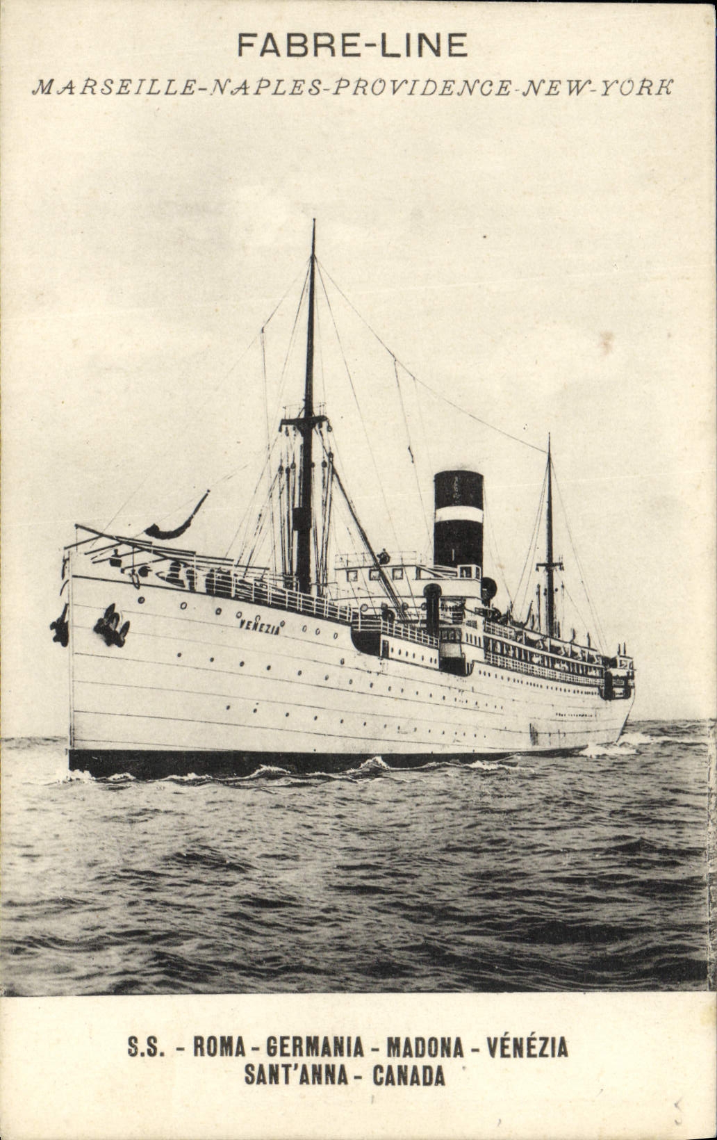 S.S. Vénécia — Compagnie Fabre-Line — Italie