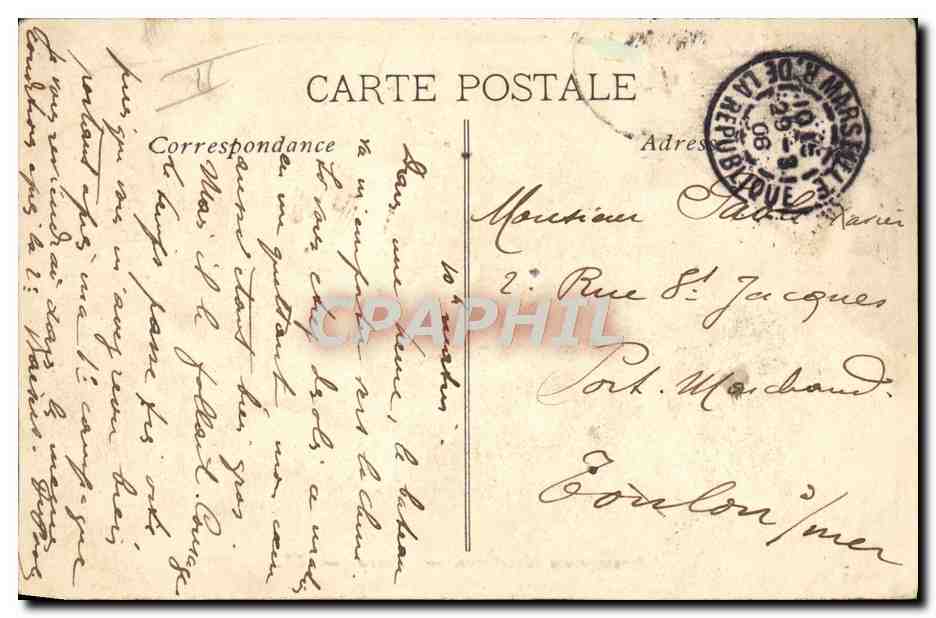Yarra — Él. — Messageries Maritimes — Rückseite