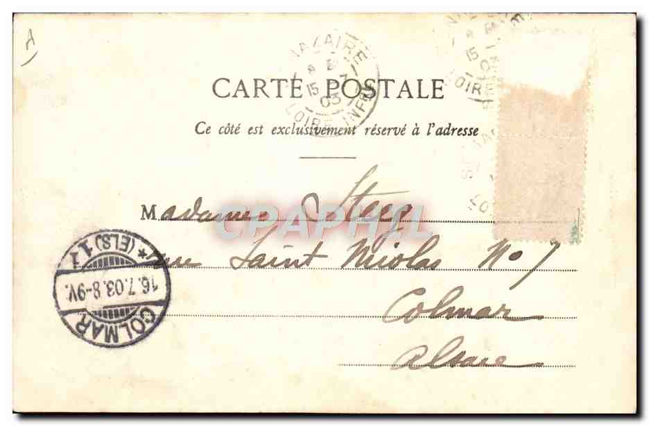 Saint-Nazaire - Le paquebot "Le Versailles" sortant du port — éditeur anonyme, n° 19 de la collection — Achterkant