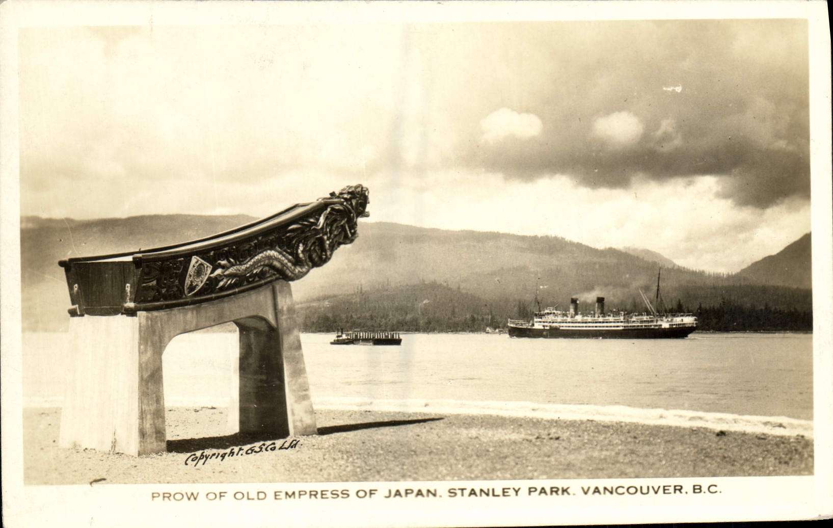 Prow of Old Empress of Japan — Stanley Park, Vancouver, B.C. — G.S.G. Ltd.