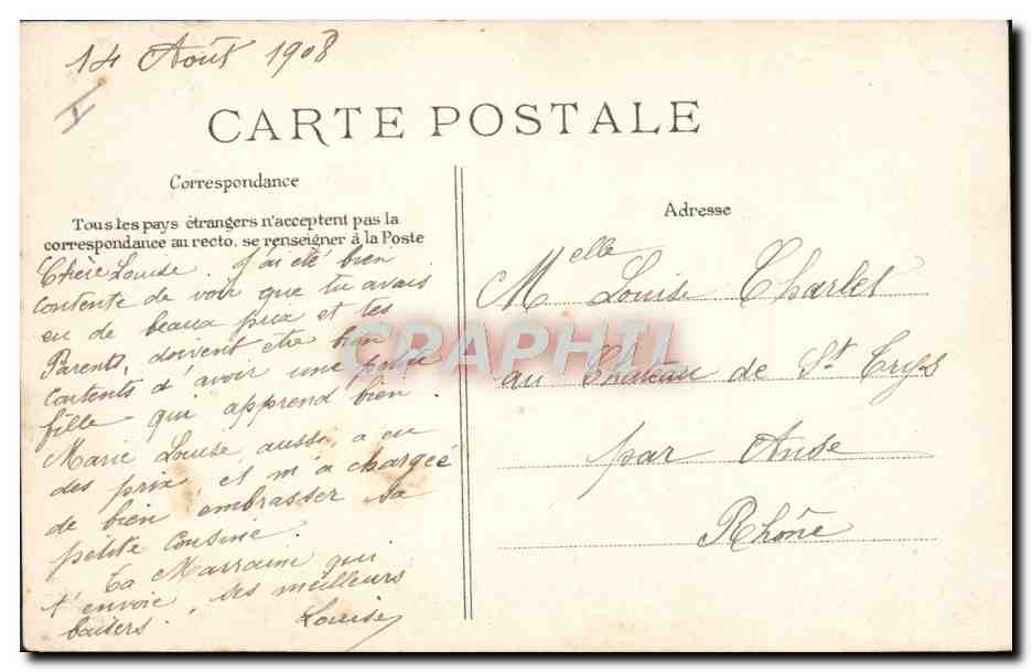 CPA Bateau Paquebot Le Havre La provence entrant au port par gros temps — Verso