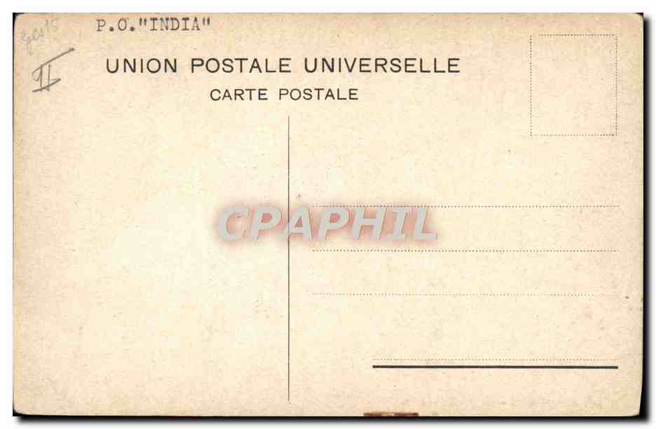 CPA Bateau Paquebot Egypt Egypte Port Said Le canal  — Verso