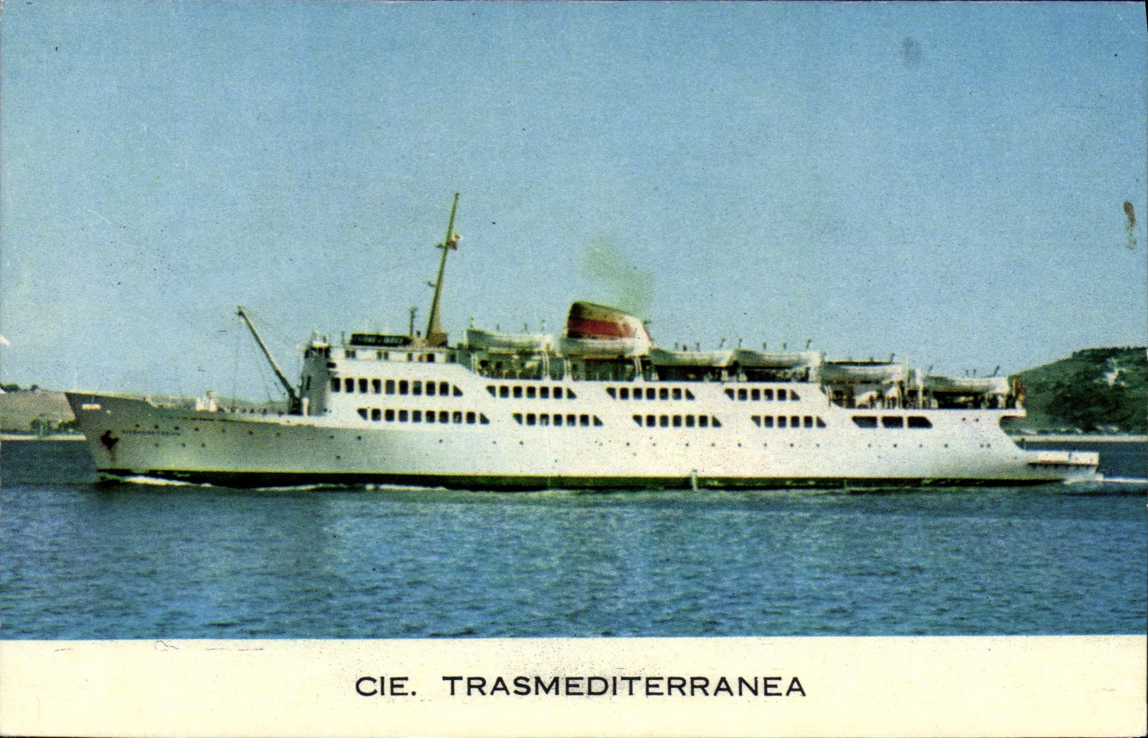 CPM Bateau Paquebot Traversee du detroit de Gibraltar Courrier Algeciras Tanger 