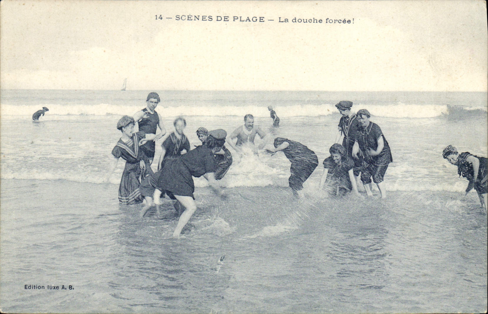 Scènes de plage — La douche forcée! — Edition Luxe A. B.