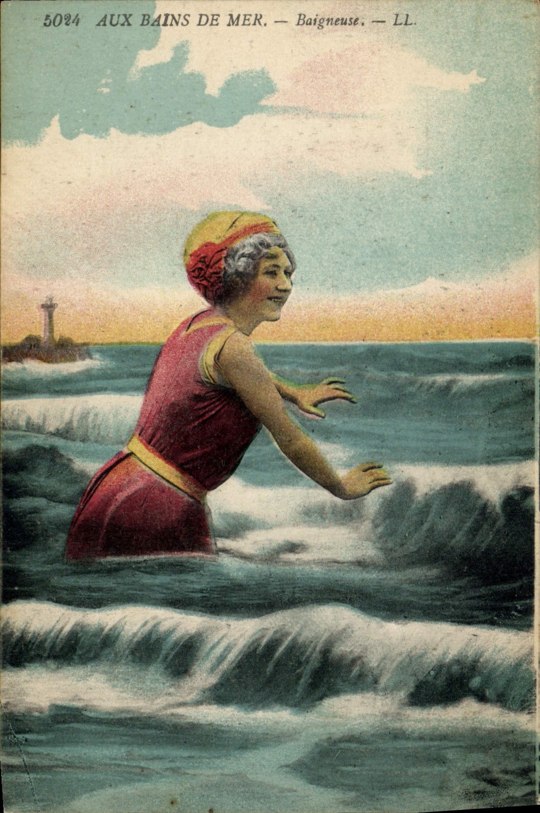 CPA Femme Maillot de bains 