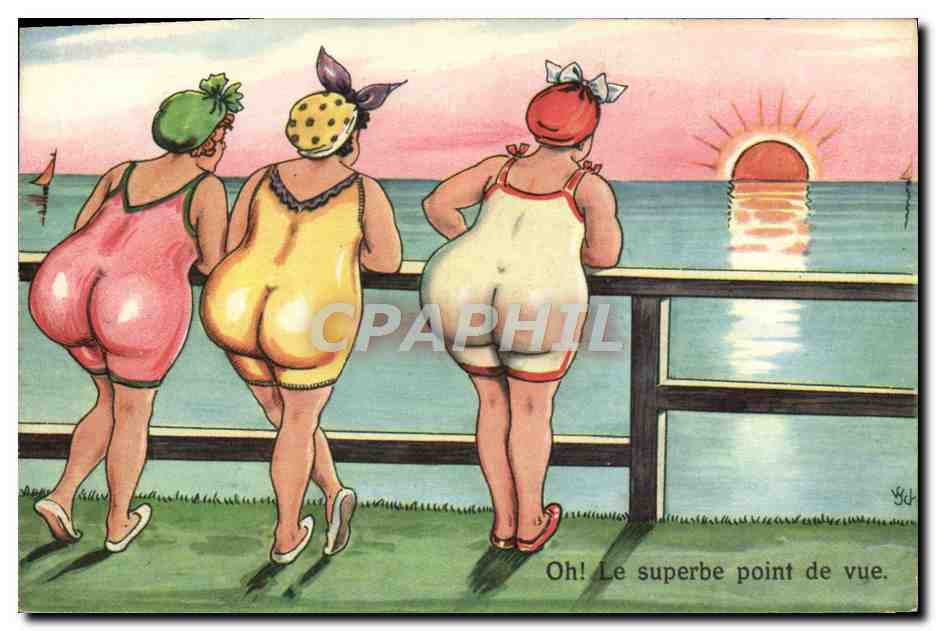 CPA Fantaisie Illustrateur Oh le superbe point de vue 