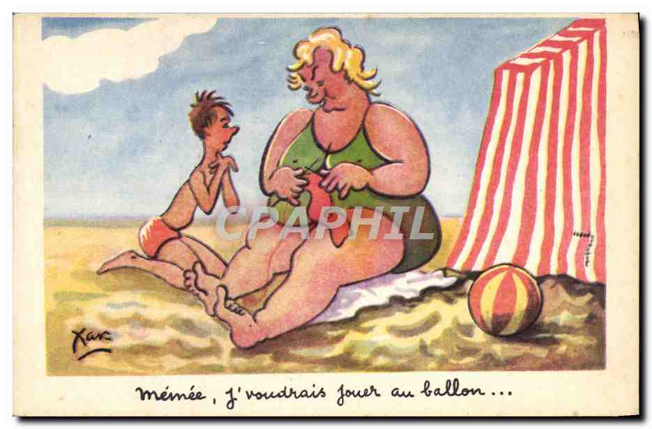 CPA Fantaisie Illustrateur Xan Meme J'voudrais jouer au ballon 