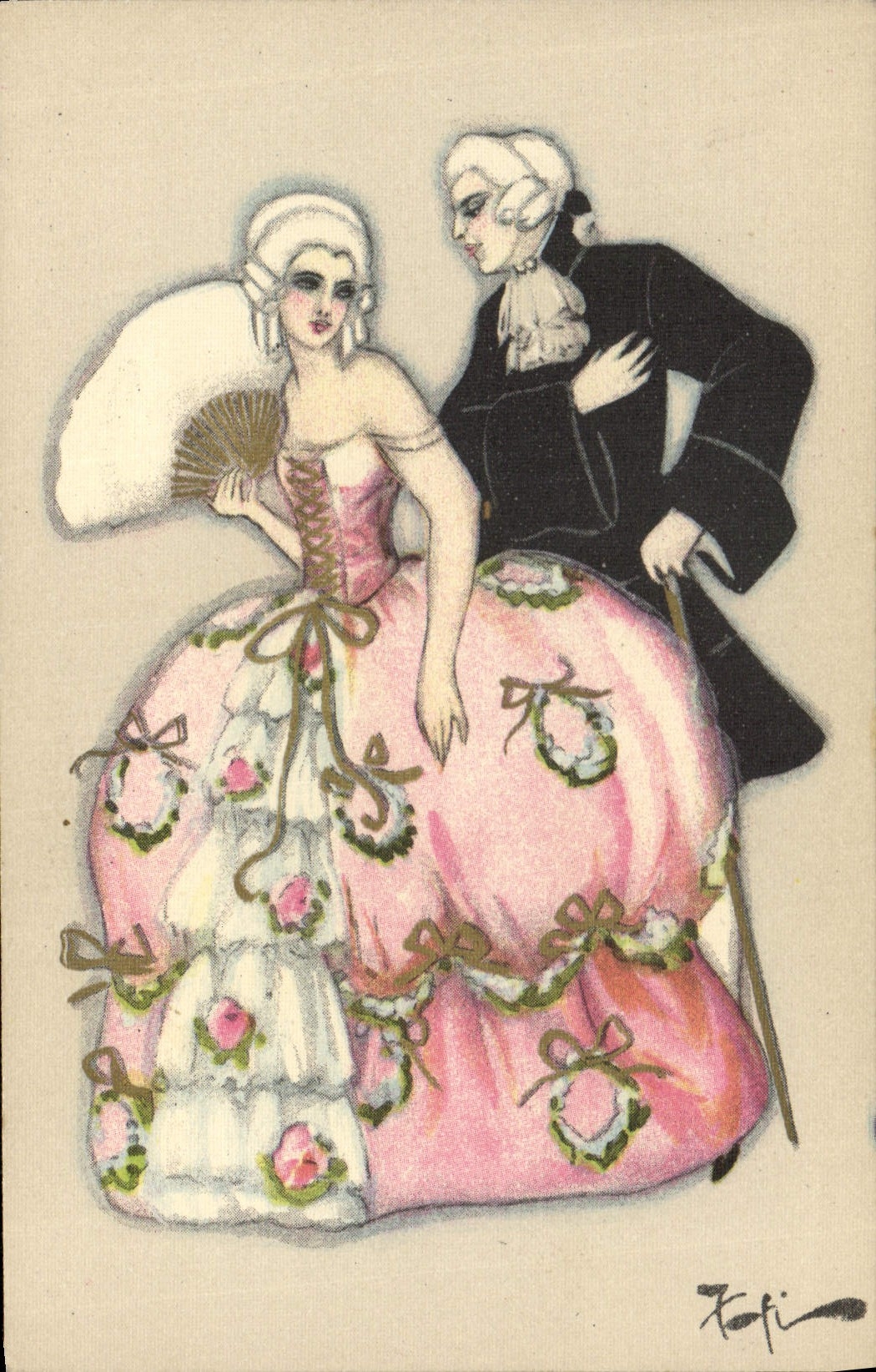 CPA Fantaisie Illustrateur Femme