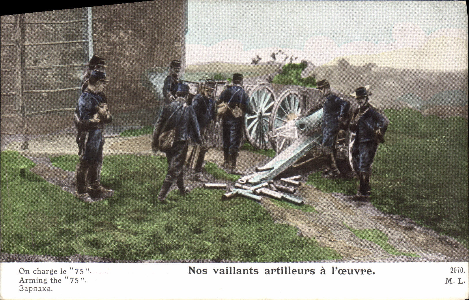 CPA Militaria Nos vaillants artilleurs a l'oeuvre 