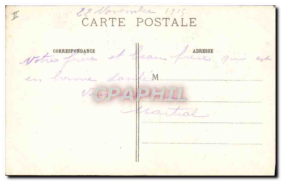 Soldats français avec obus allemand non éclaté — Vingré près Vic-s/Aisne — IMP. BAUDINIÈRE, NANTERRE — Reverso