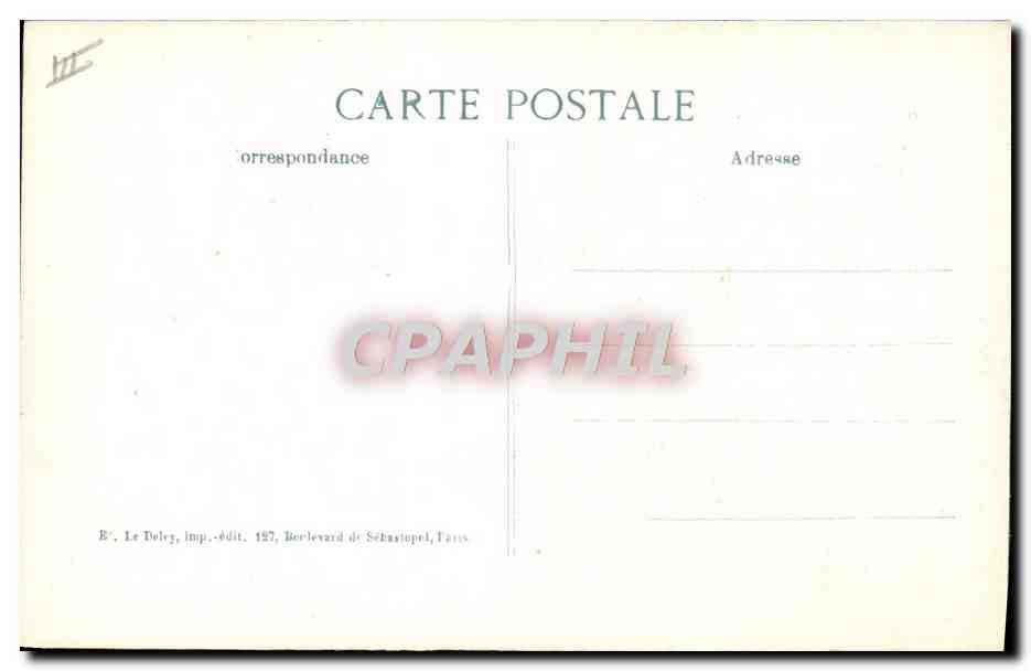 Artillerie à cheval — groupe d'artillerie attendant les ordres — E. Le Dole, imp.édit. 127, Boulevard de Sebastopol, Paris — Reverso