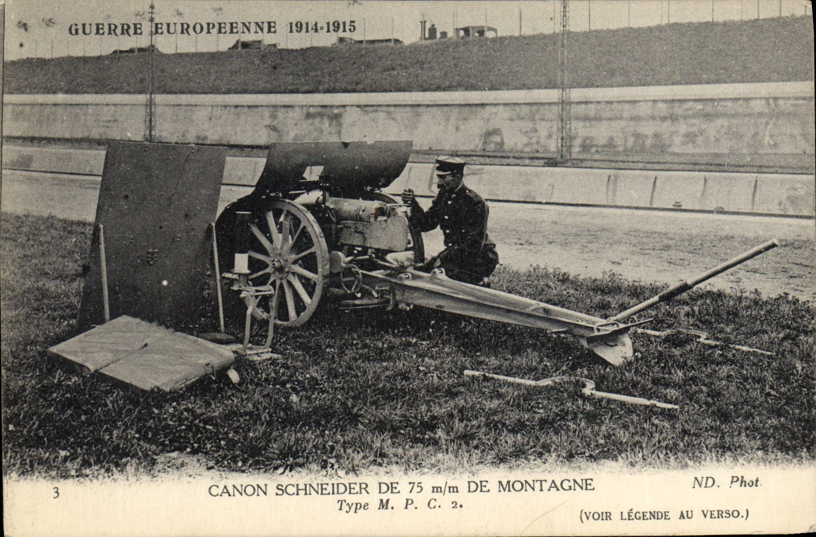 Canon Schneider de 75 m/m de montagne — Type M.P.C.2 — ND. Phot