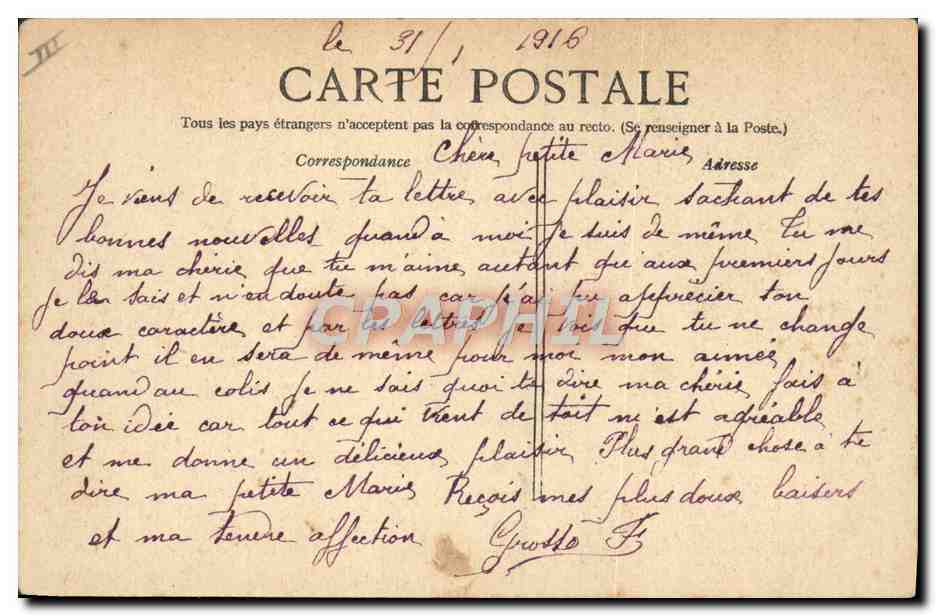 CPA Militaria La redaction du rapport Canon  — Verso