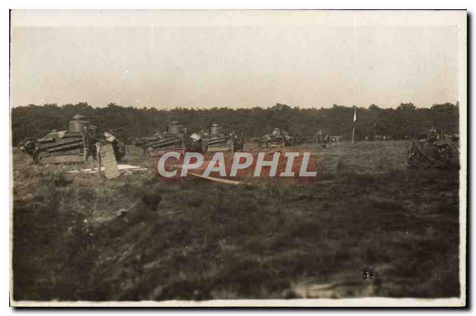 CARTE PHOTO Militaria Tank Chars d'assaut 