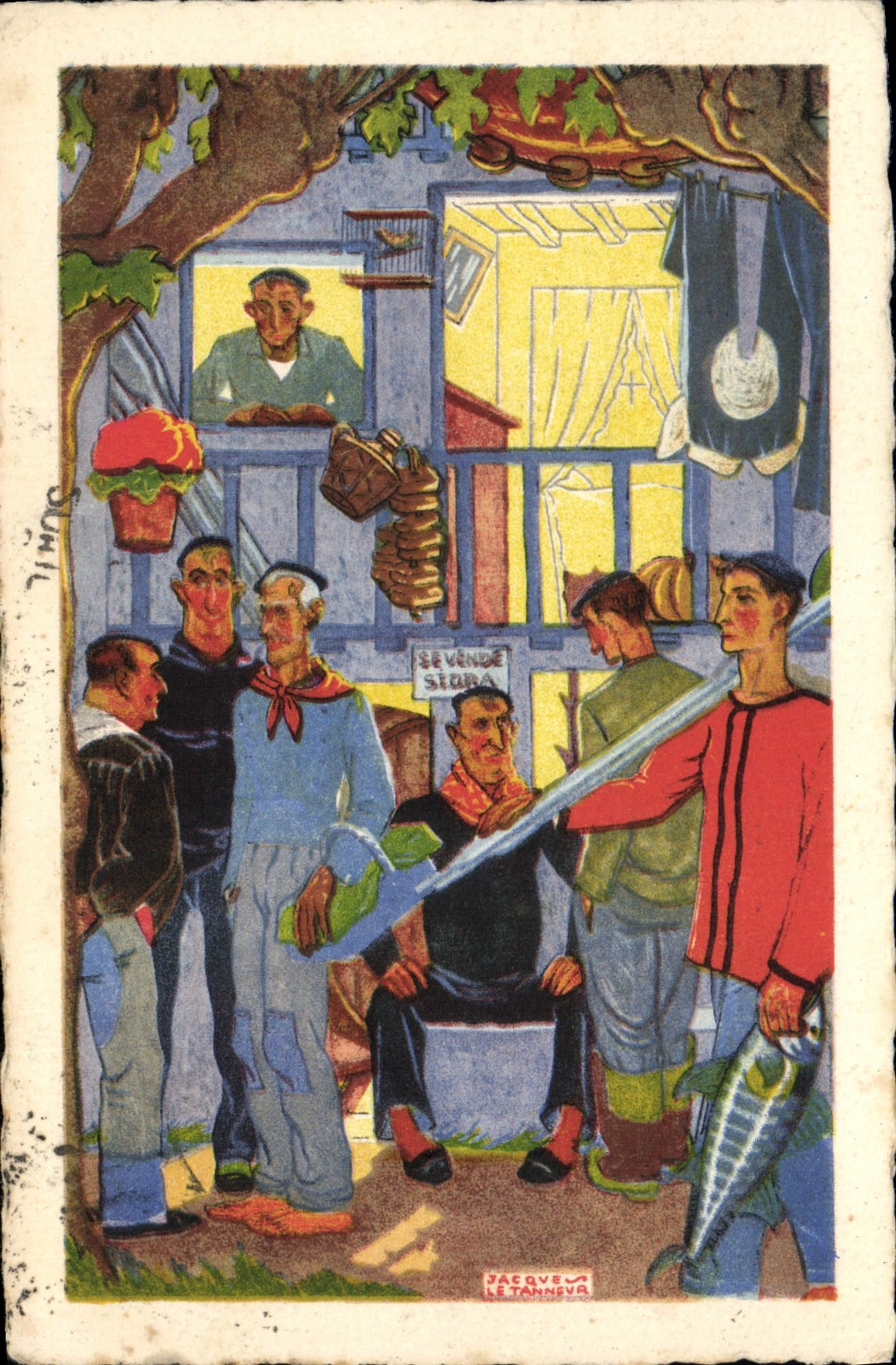 CPA Folklore Pecheurs Jacques le Tanneur