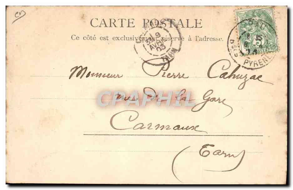CPA Folklore Un attelage de boeufs  — Rückseite