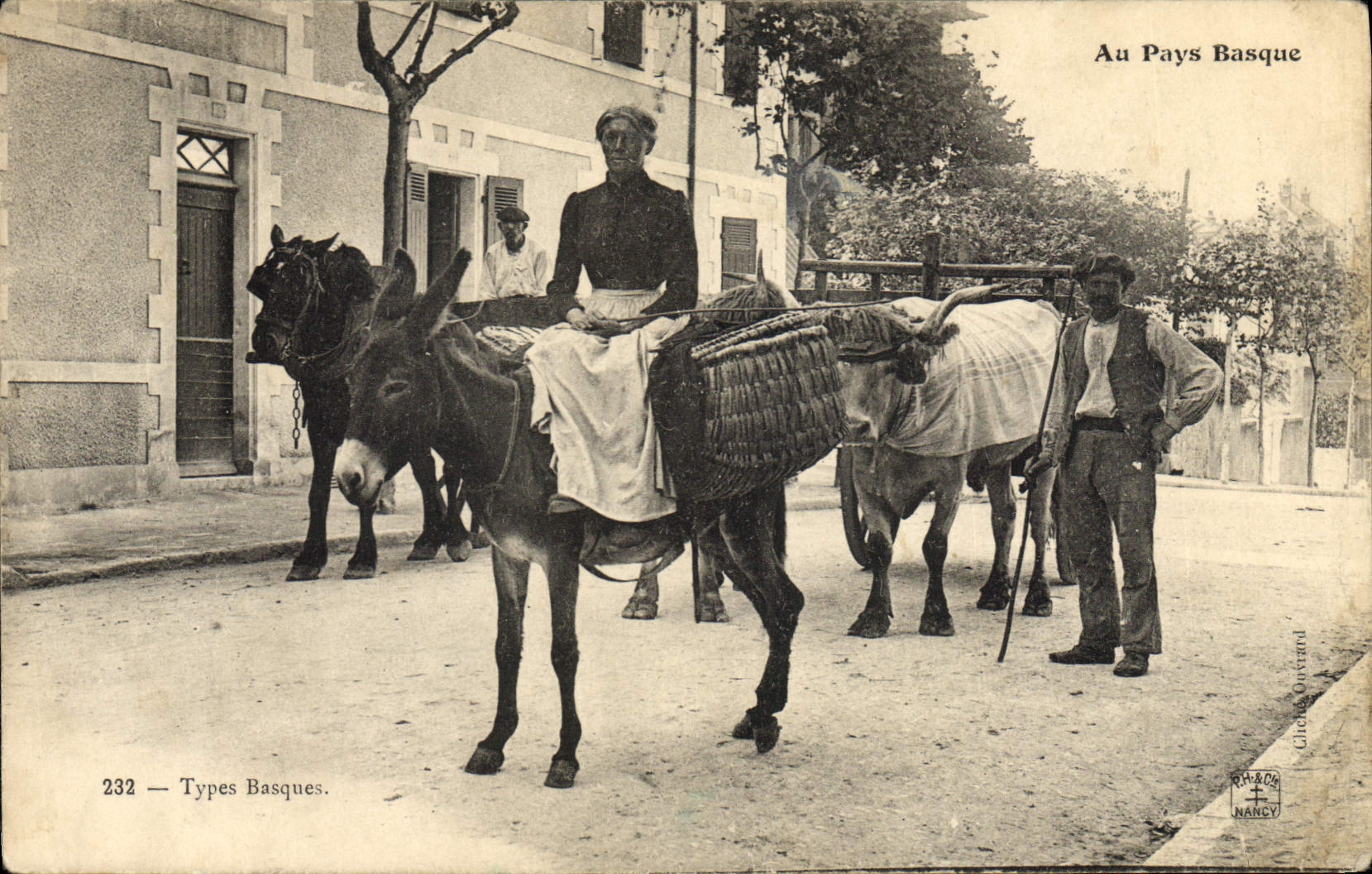 Types Basques — Au Pays Basque — Nancy, n°232 - Anverso