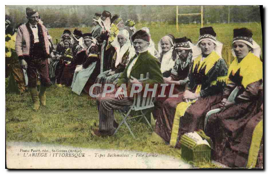 CPA Folklore Ariege Types Bethmalais Fete locale 