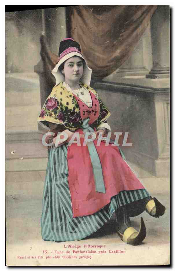 CPA Folklore Ariege Type de Bethmalaise pres Castillon