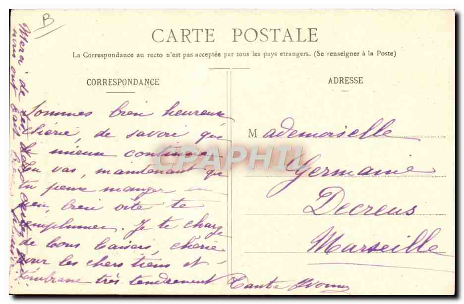 CPA Folklore Type de Bethmalaise pres Castillon Ariege  — Verso