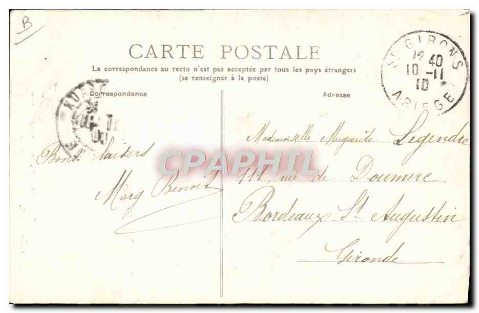CPA Folklore Bethmalaise en cuisine  — Verso