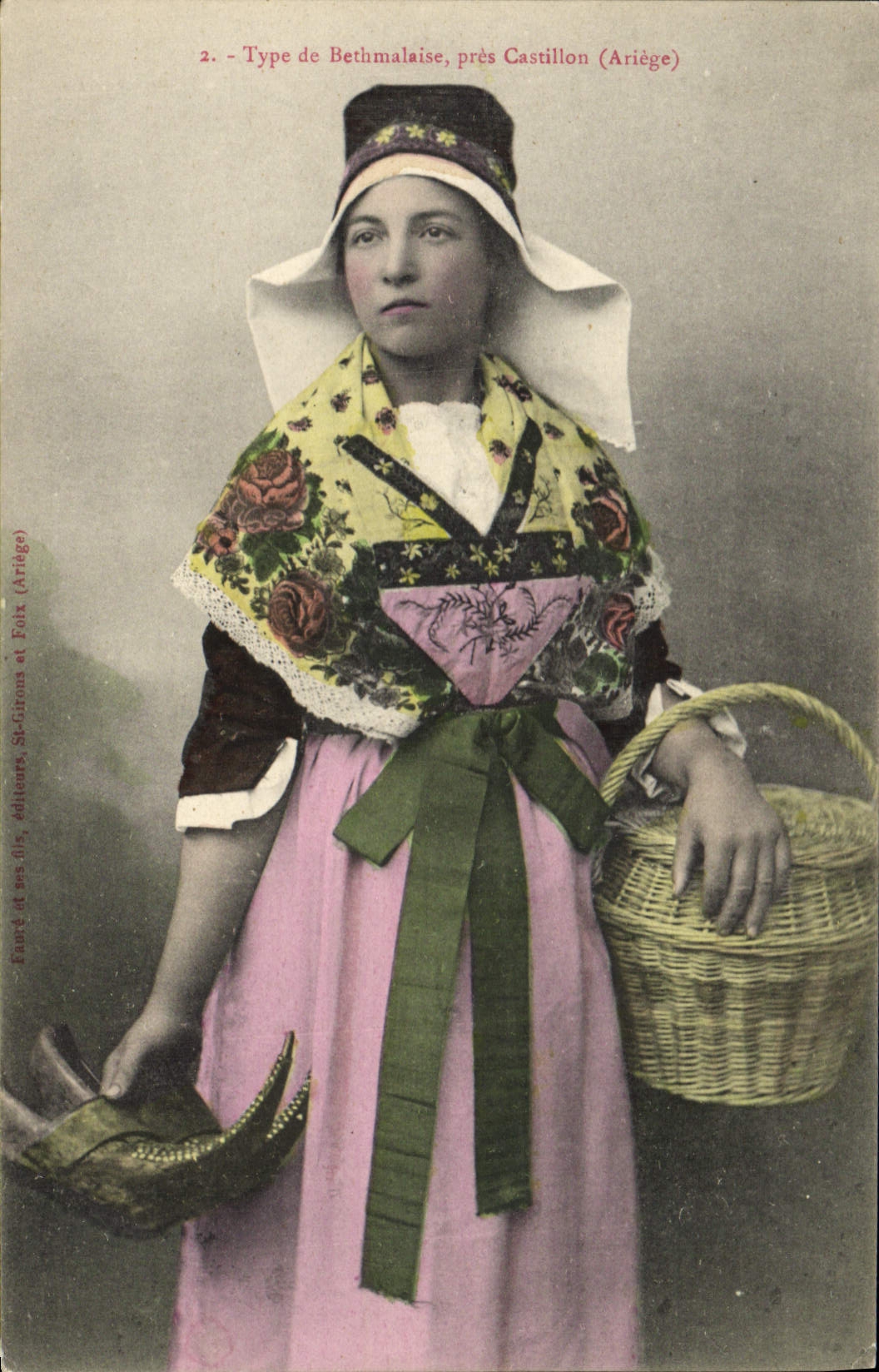 CPA Folklore Type de Bethmalaise pres Castillon Ariege 