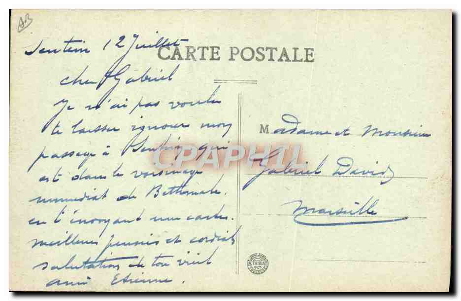 CPA Folklore Ariege de Bethmale Bouc Chevre  — Verso