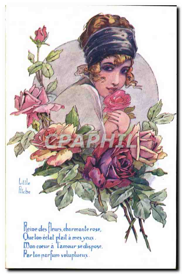 CPA Fantaisie Illustrateur Little Pitche Femme