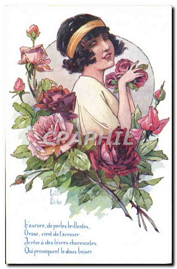 CPA Fantaisie Illustrateur Femme Little Pitche