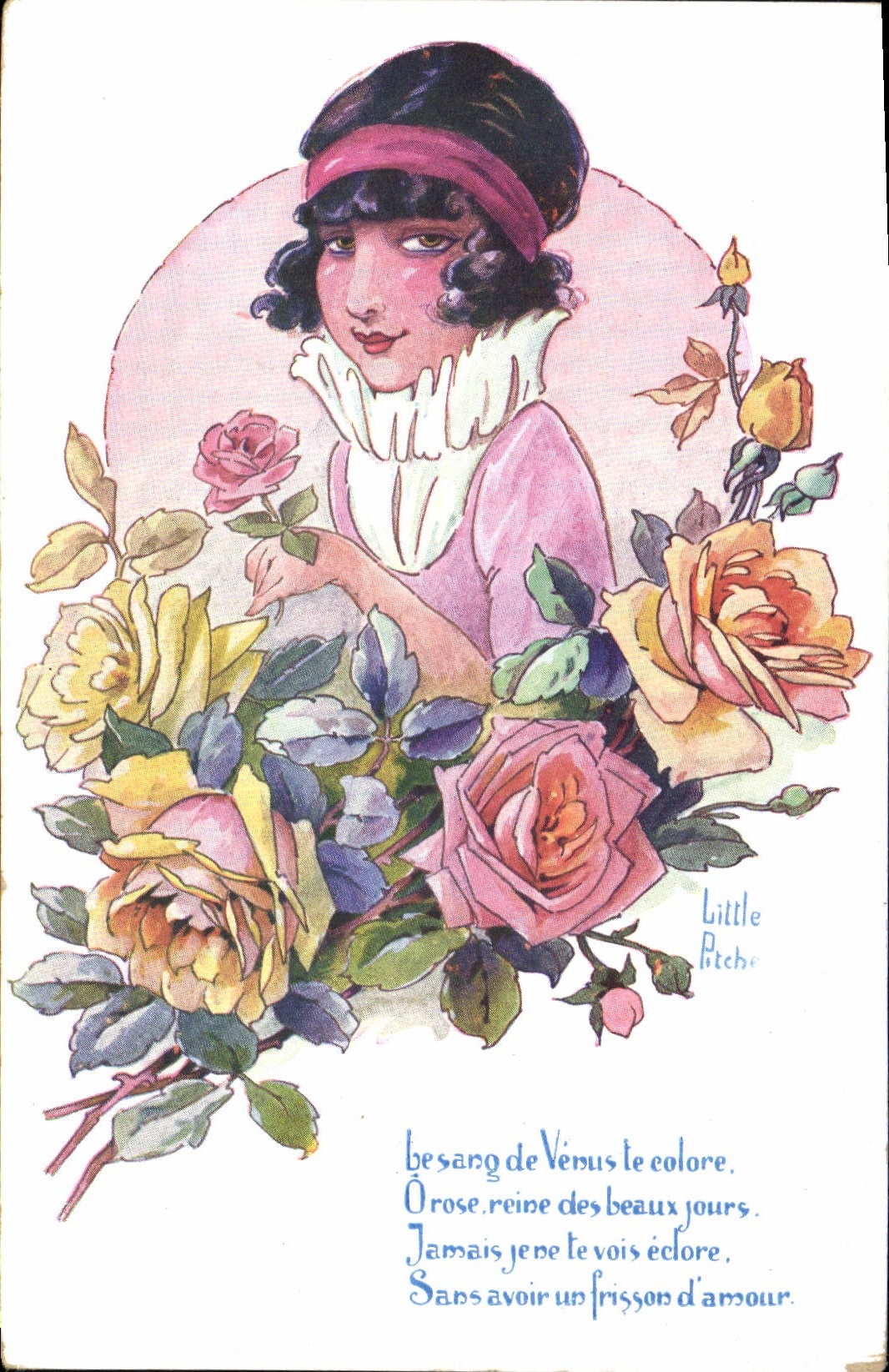 CPA Fantaisie Illustrateur Little Pitche Femme