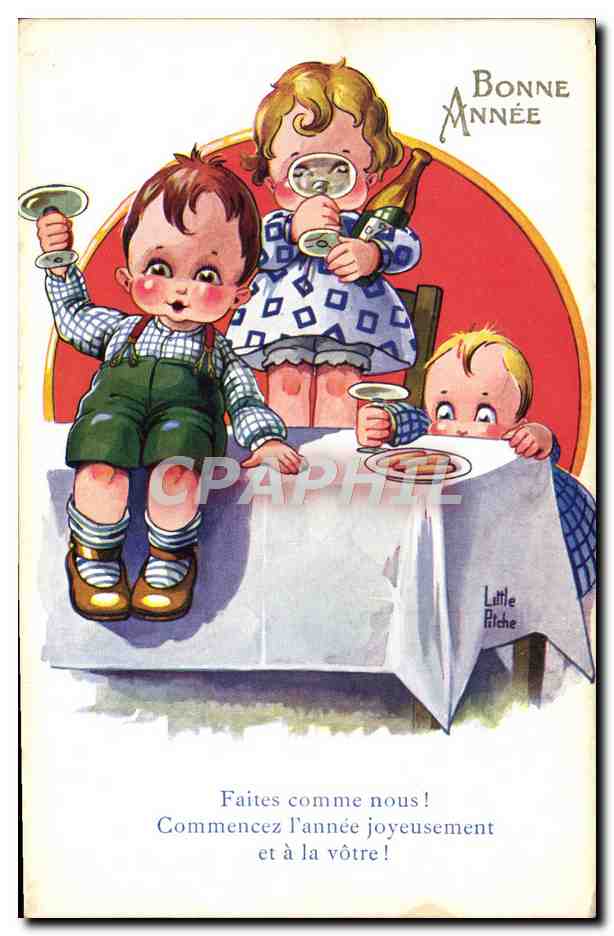 CPA Fantaisie Illustrateur Little Pitche Enfants 
