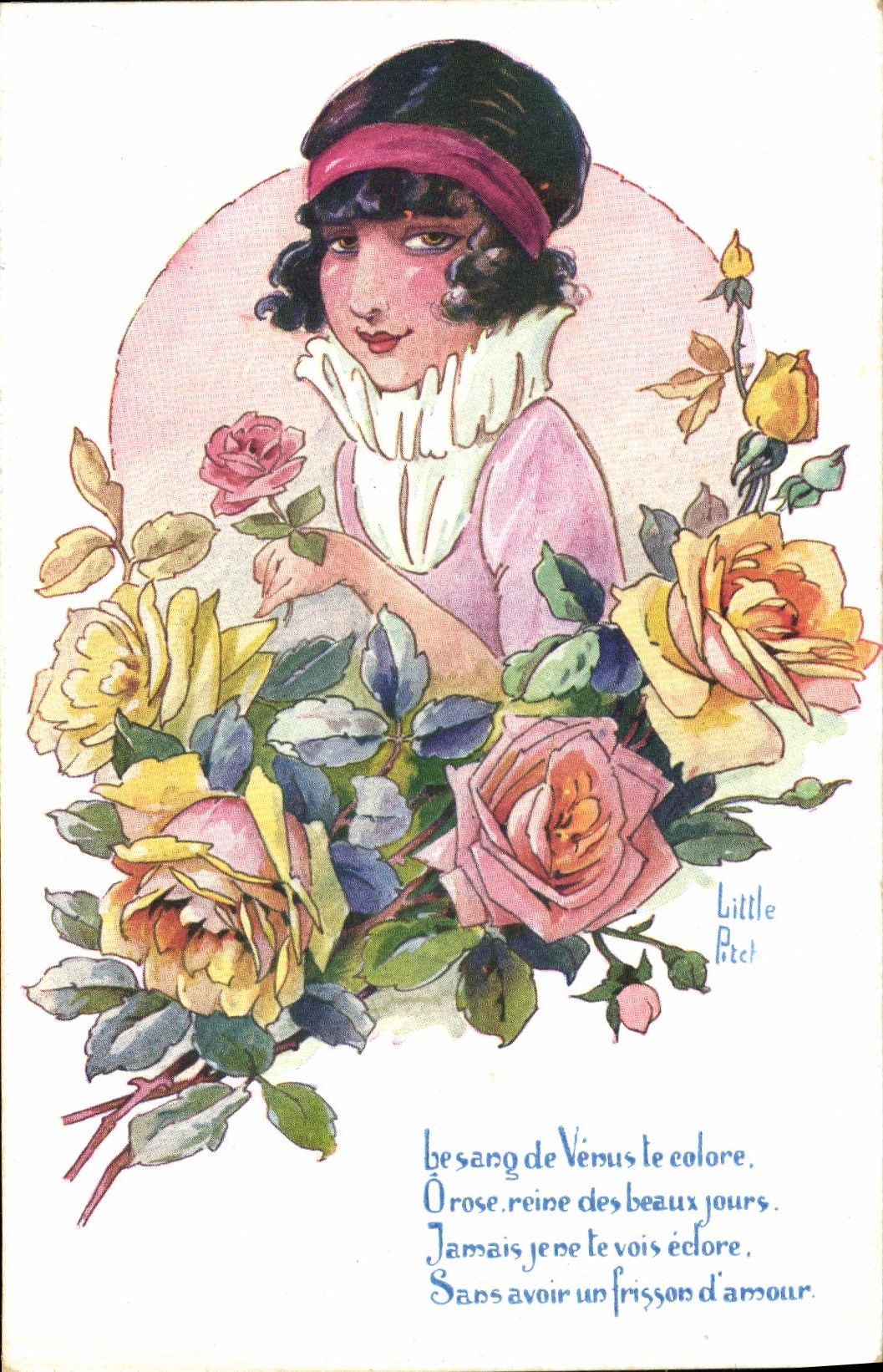CPA Fantaisie Illustrateur Little Pitche Femme