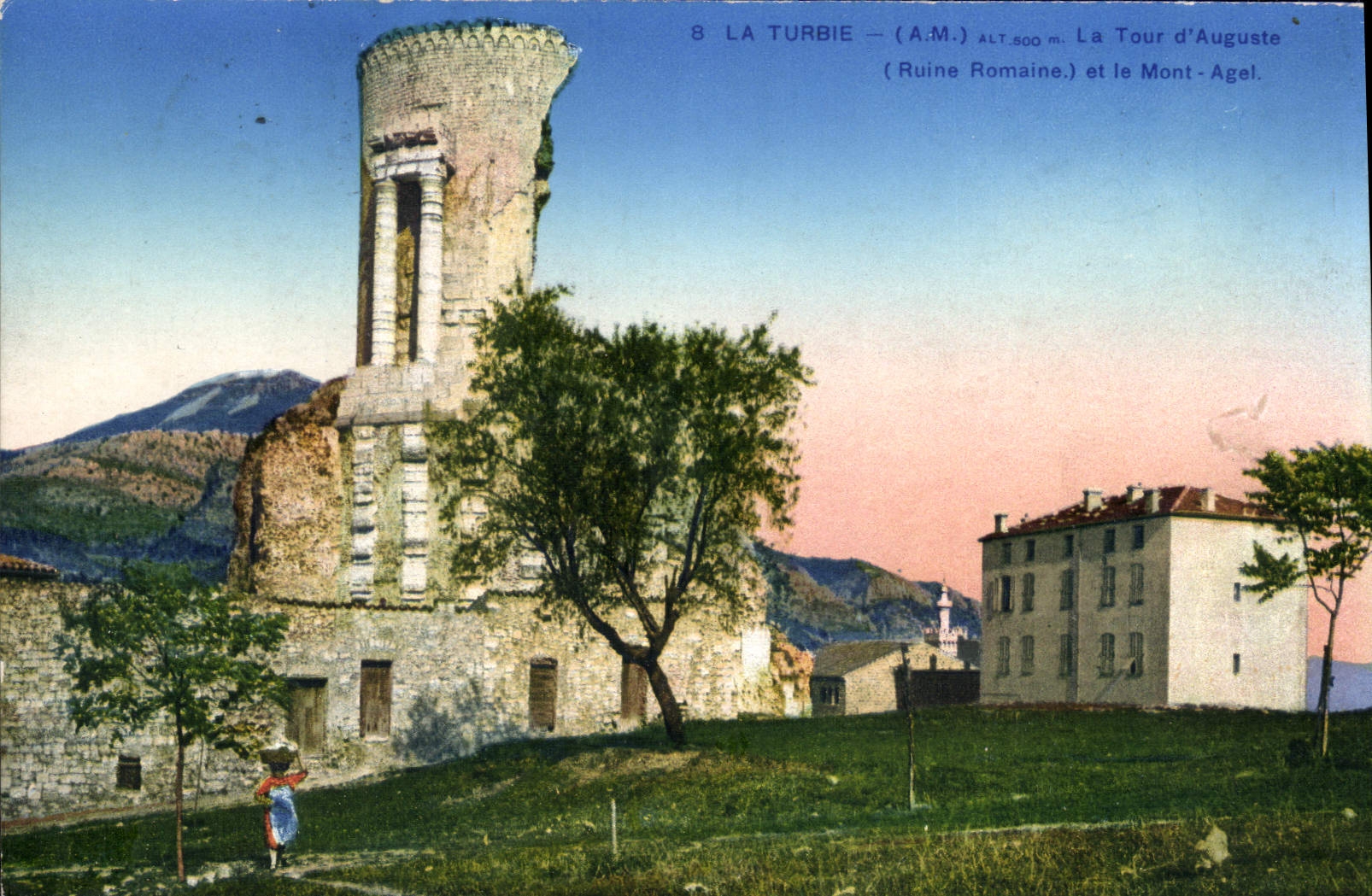 La Turbie — Ruine Romaine et la Tour d'Auguste — (A.M.) ALT. 500 m.